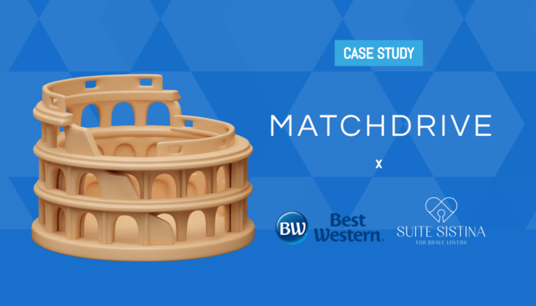 Immagine di copertina per l'articolo di case study su Europe Hotels Srl, raffigurante i loghi delle due strutture ricettive e una rappresentazione 3d del Colosseo, simbolo di Roma
