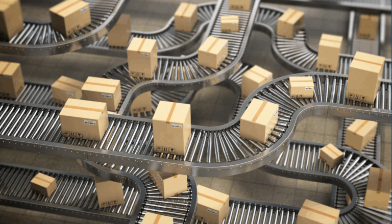 Linea di movimentazione automatizzata con pacchi su rulli: gestione delle commesse e monitoraggio di costi, tempi e margini.